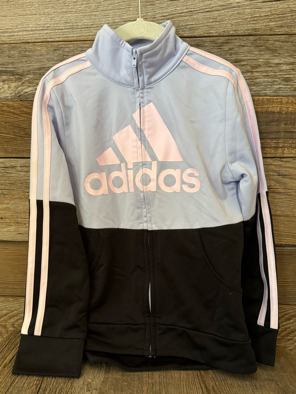 adidas Light Purple, Pink & Black Kids Zip-Up Track Jacket
